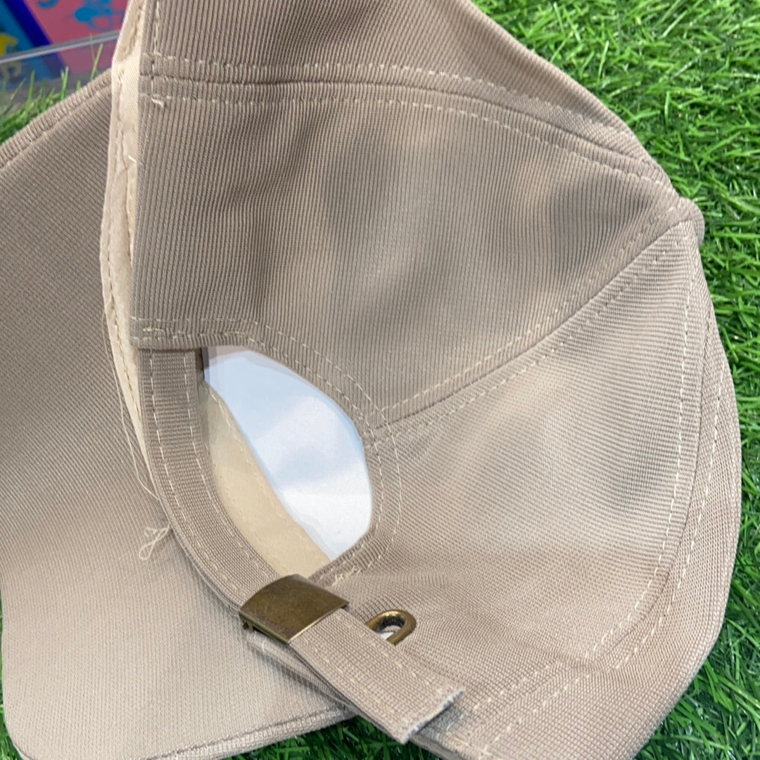 Brown Cream Fila Sports Cap
