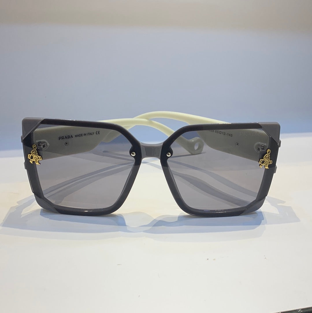 ARP Cream Frame Transparent Shade Unisex Sunglass 23028 65 12-145