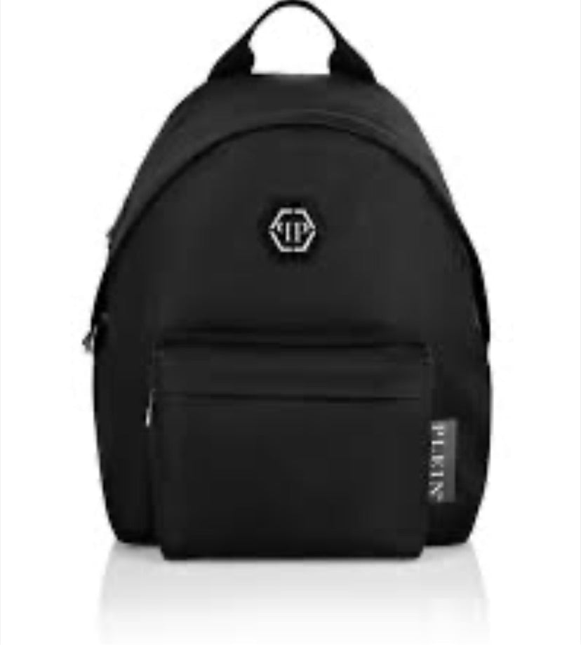 Pp Black Colour Unisex Backpack 964317