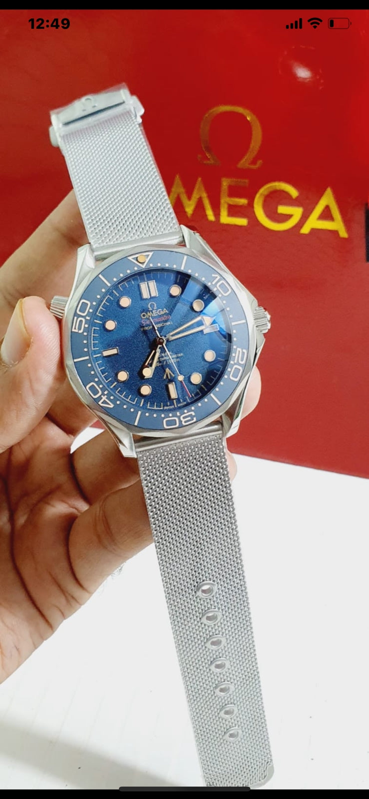 EMO Sliver Chain Blue Dial Automatic Men Watch 400431