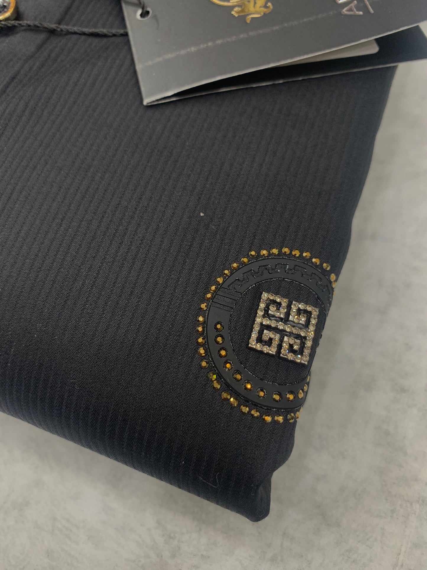 AQUARIUS Black Colour With Front VIG Sticker Full Sleeve Men Shirt 2200