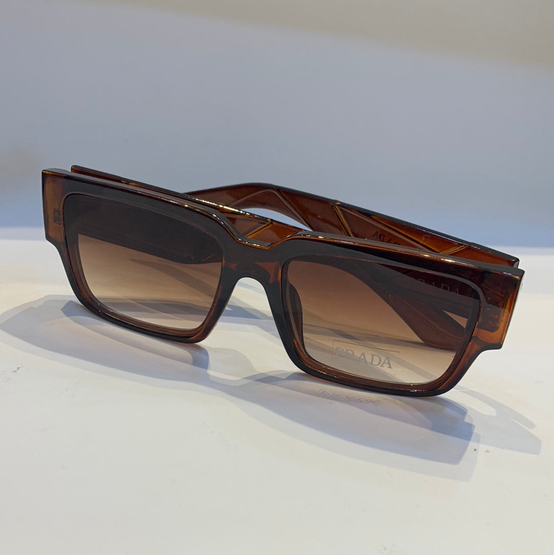 ARP Glossy Brown Frame Brown Shade Unisex Sunglass 9565 57 18-143