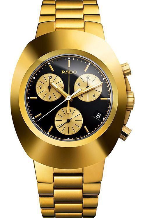 Dar Gold Chain Black Dial Men Watch