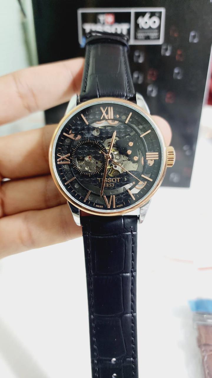 Sit Black Strap Black Copper Dial Automatic Men Watch 401235