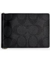 AOC Black Colour cc Print Genuine Leather Money Clipper Men 074407