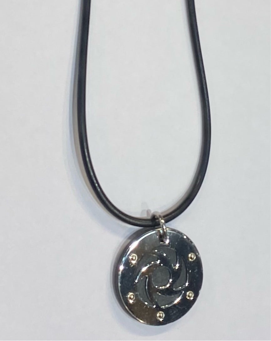 Naruto Inspired Double Bands Circle Logo Pendant Necklace For Unisex Necklace