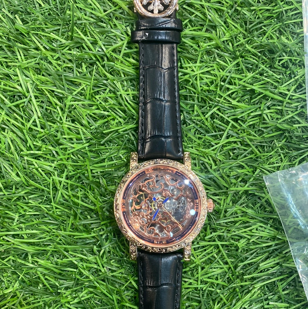 PP Black Strap Copper Dial Automatic Men Watch 400468