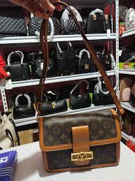 VL UOL Tan Brown Colour With Premium Quality Ladies Hand Bag With Reverse Monogram Dauphine Ladies Bag 6924