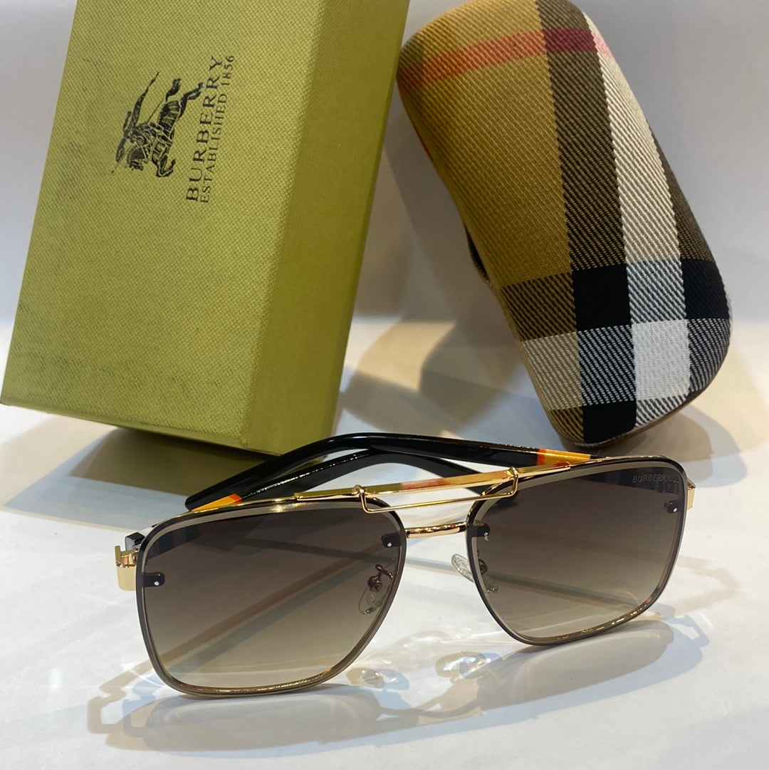 Rub Gold Frame Brown Shade Unisex Branded Sunglasses 2A493 53 14-138