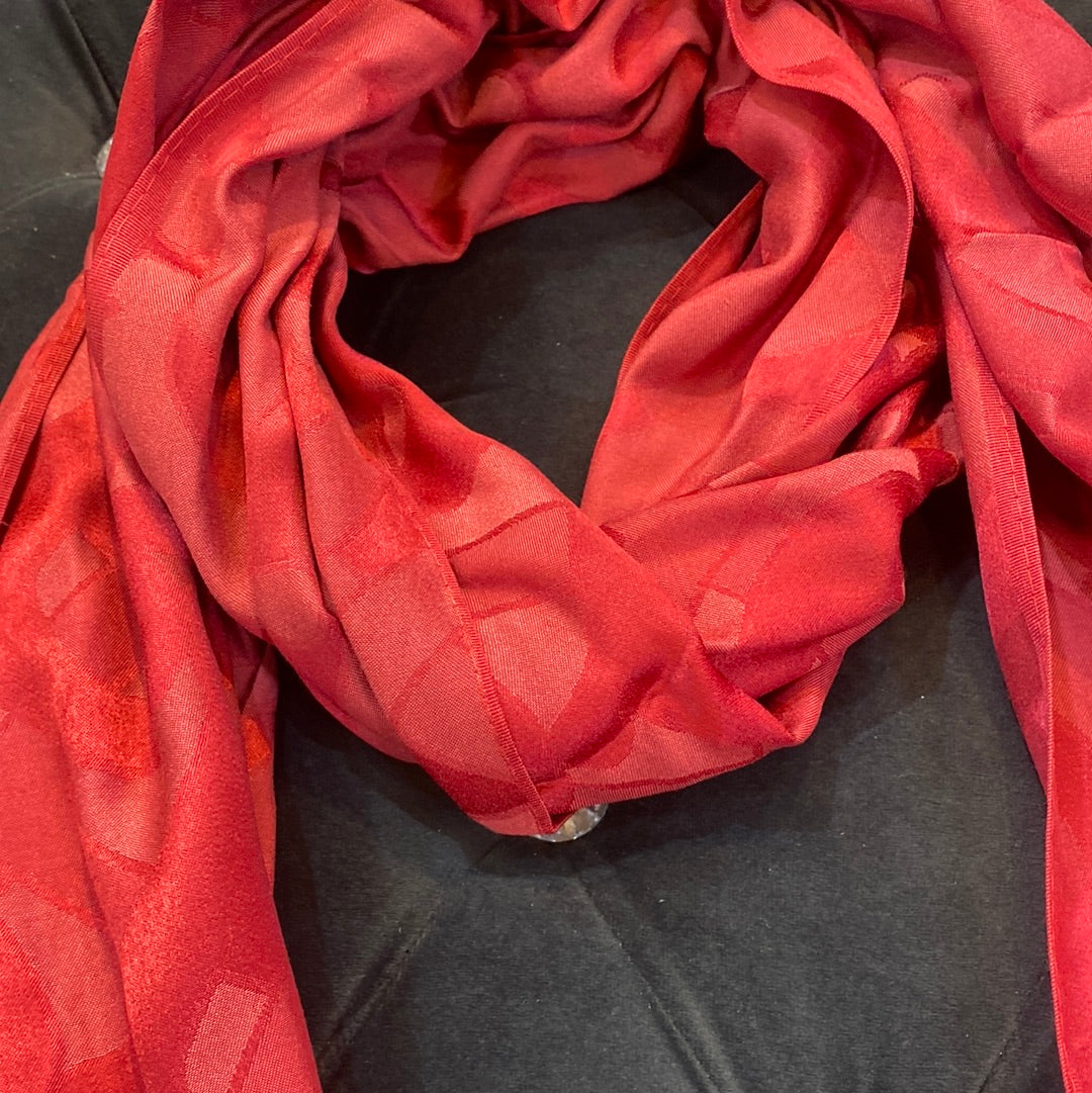 RUB BUR RED Colour RUB Bur Print Heavy Quality Muffler 9352