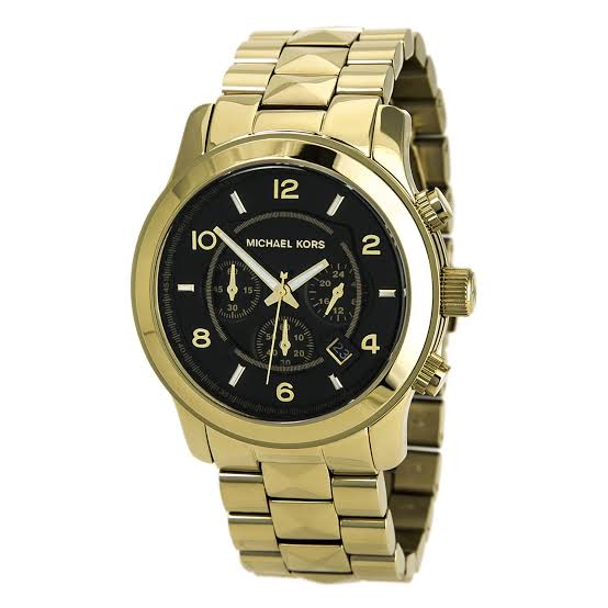 Cim gold chain black dail corono working watch 401255