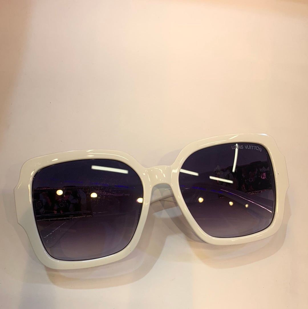 UOL VL White Frame Blue Shade Unisex Sunglass 6201 57 16-143