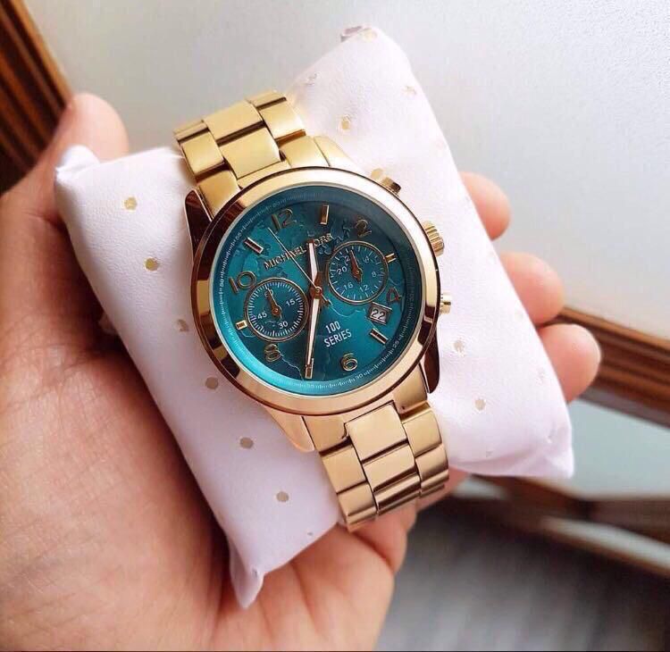 Cim Gold Chain Green Dial Ladies Chain Watch 400417