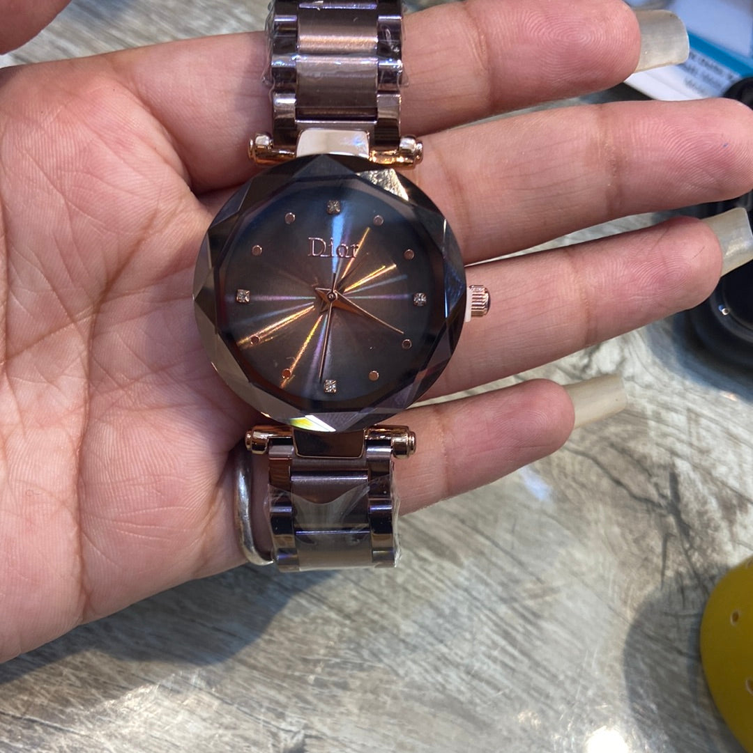 Oid Brown Chain Brown Dial Ladies Watch 901307