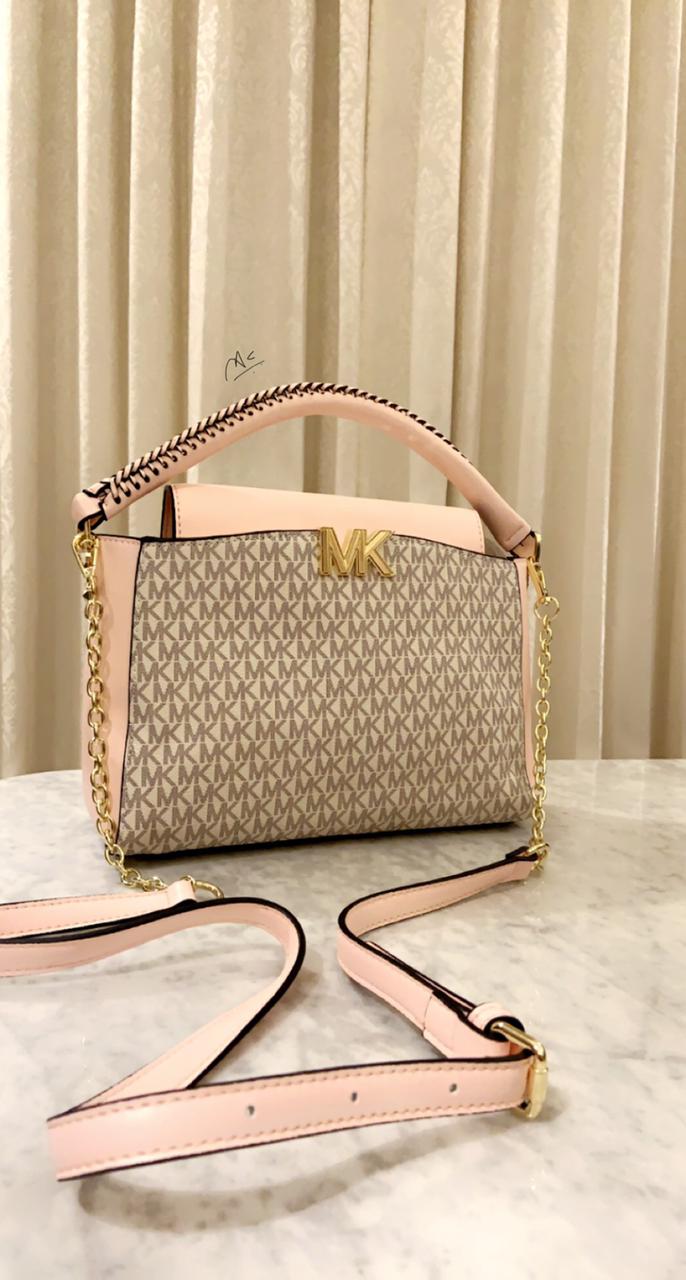 Cim Pink White Print Ladies Bag for Her Single Handle 166