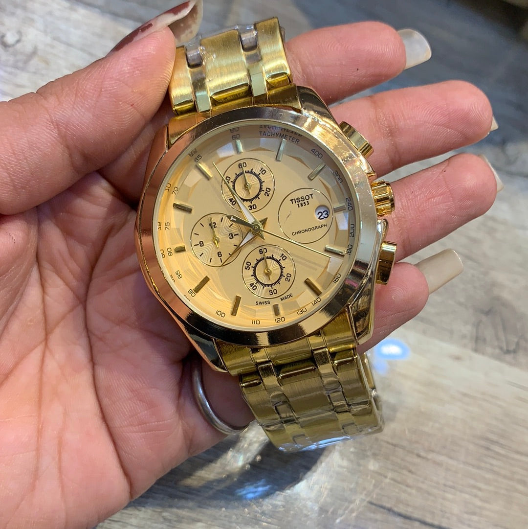 Sit Gold Chain Yellow Dial Man Watch