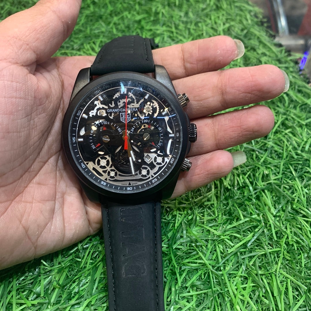 Gat Black Strap Black Dail Man Watch