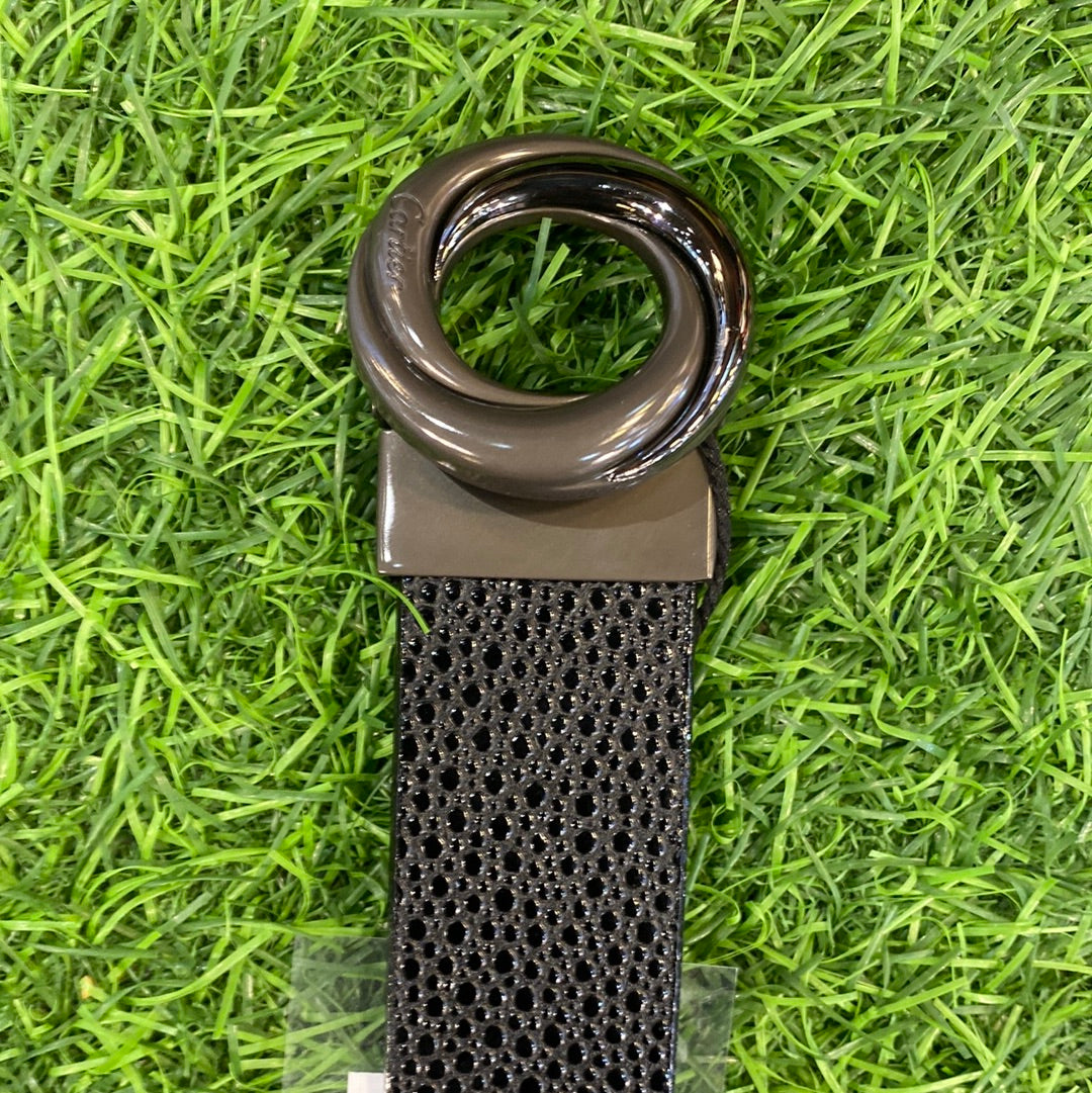RAC Grey Black Colour Buckle Black Colour Genuine Leather Men’s Belt 801015