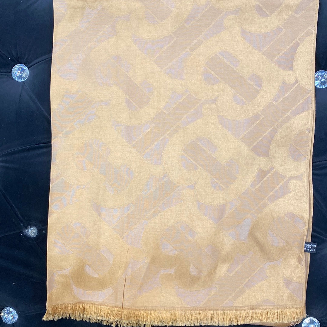 RUB BUR Gold Colour RUB Bur Print Heavy Quality Muffler 9355