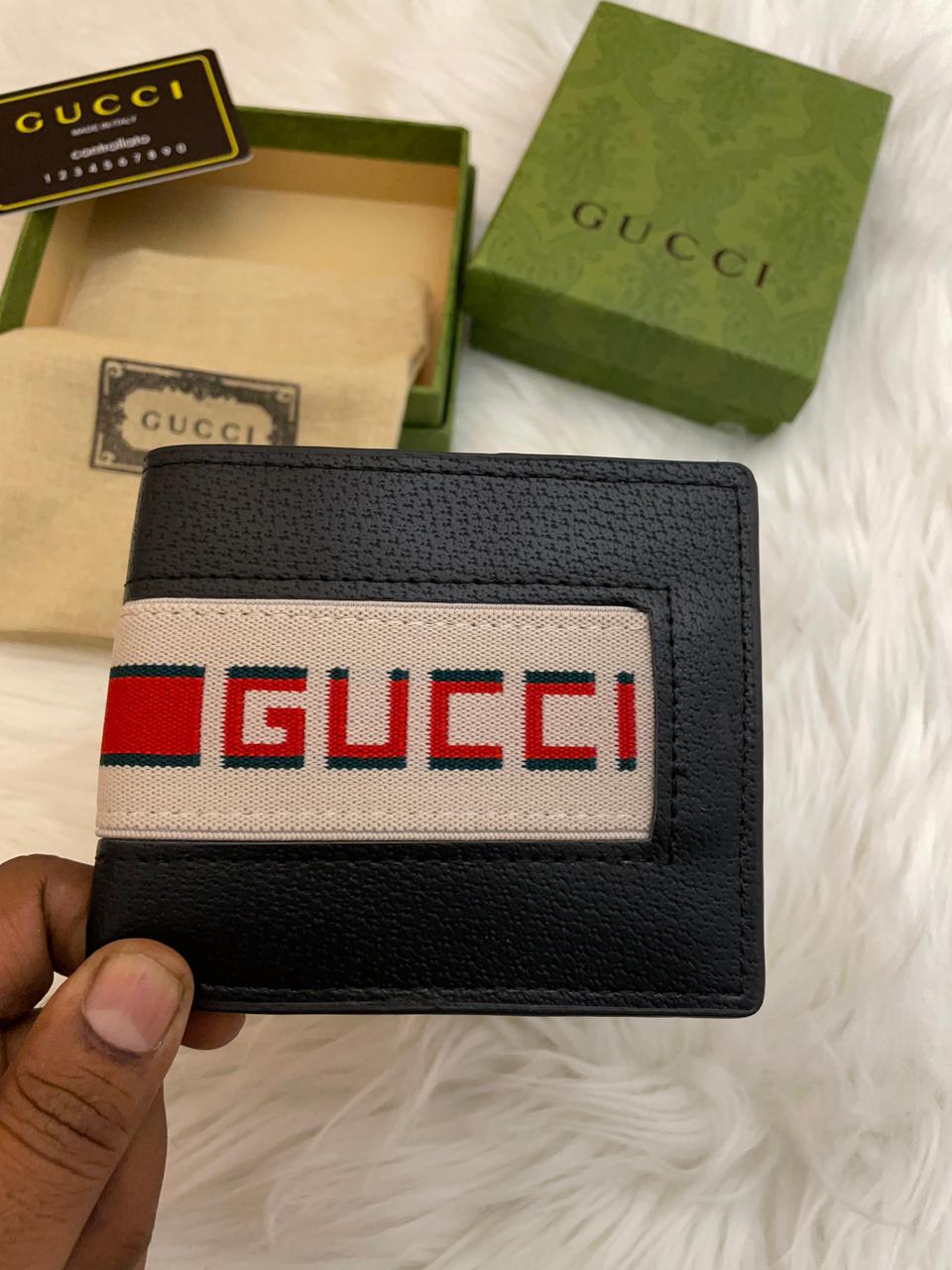 CUG Branded Luxury Italian Leather Men Wallet Model Black Riban English 60223013