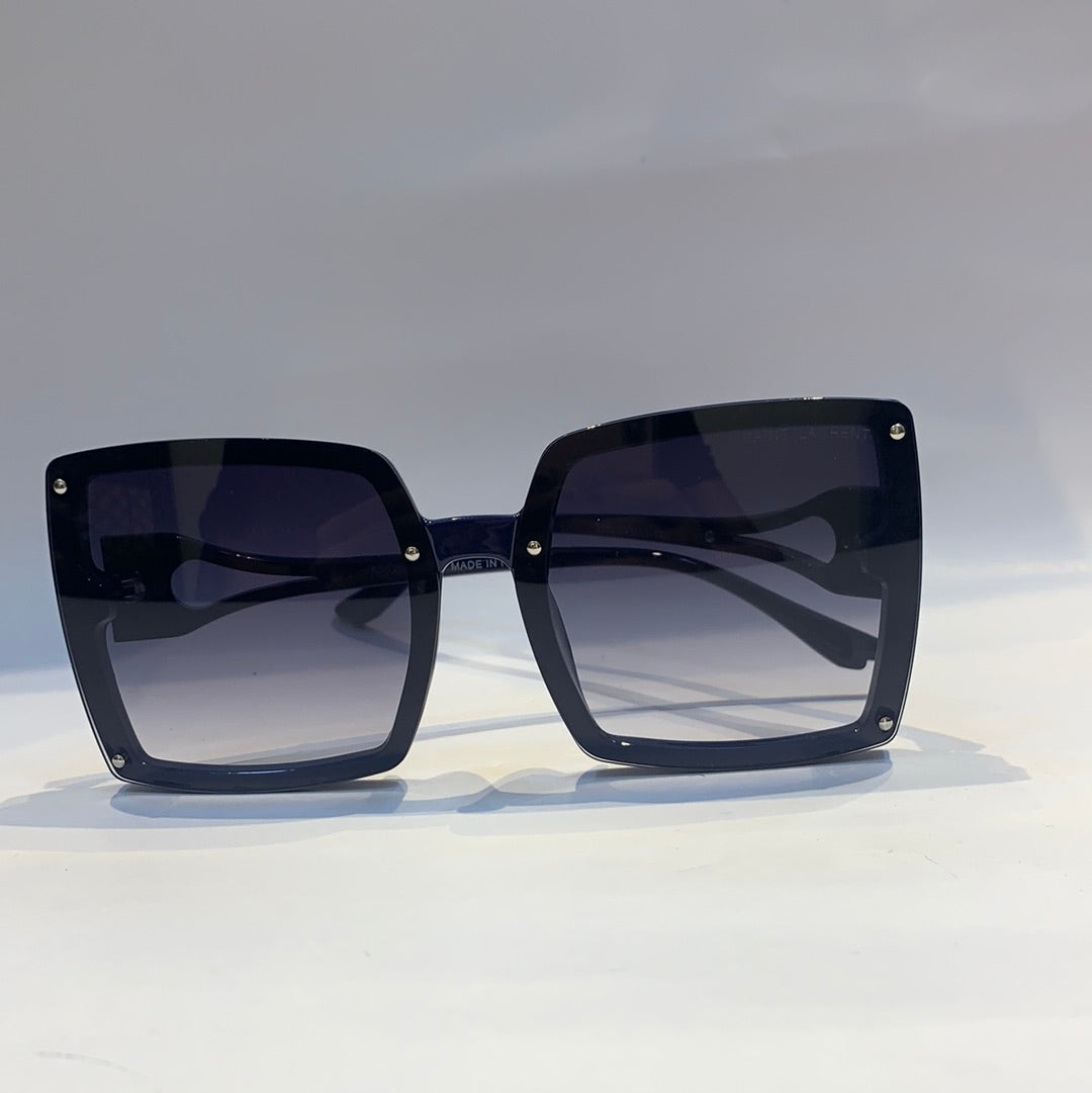 Sai ias Glossy Blue Frame black Shade Unisex Sunglass 2252 64 13 145