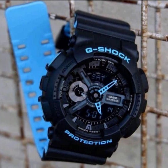 HSG Black Blue Water Resistant Sports Watch with Original Box