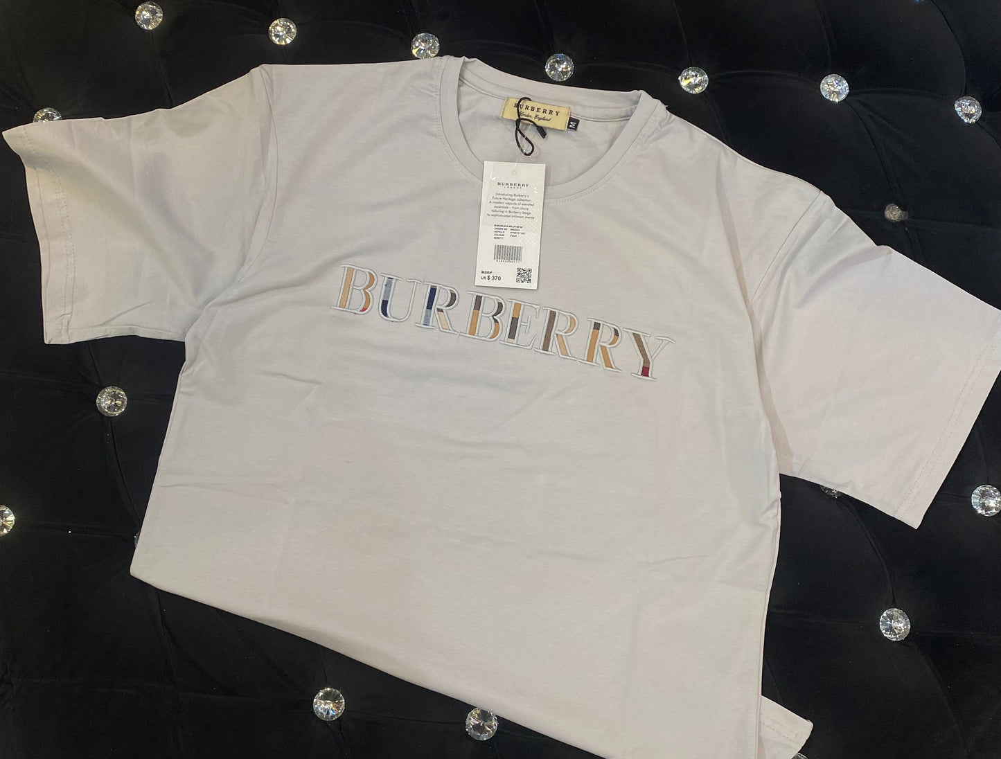 RUB Grey Colour With Rub Embroidery Print Drop Shoulder T Shirt 108538