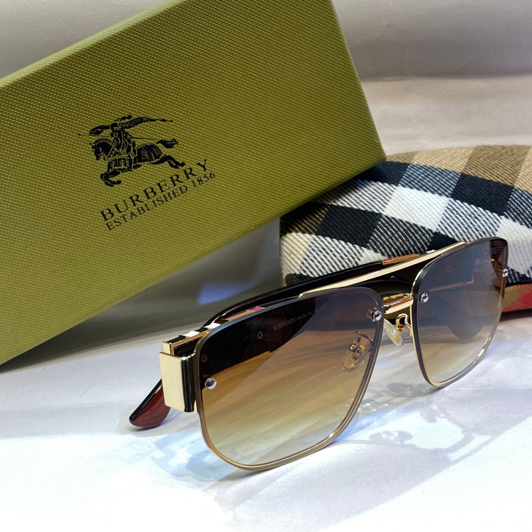 RUB Gold Frame Brown Shade Unisex Branded Sunglasses 10446 6215 145