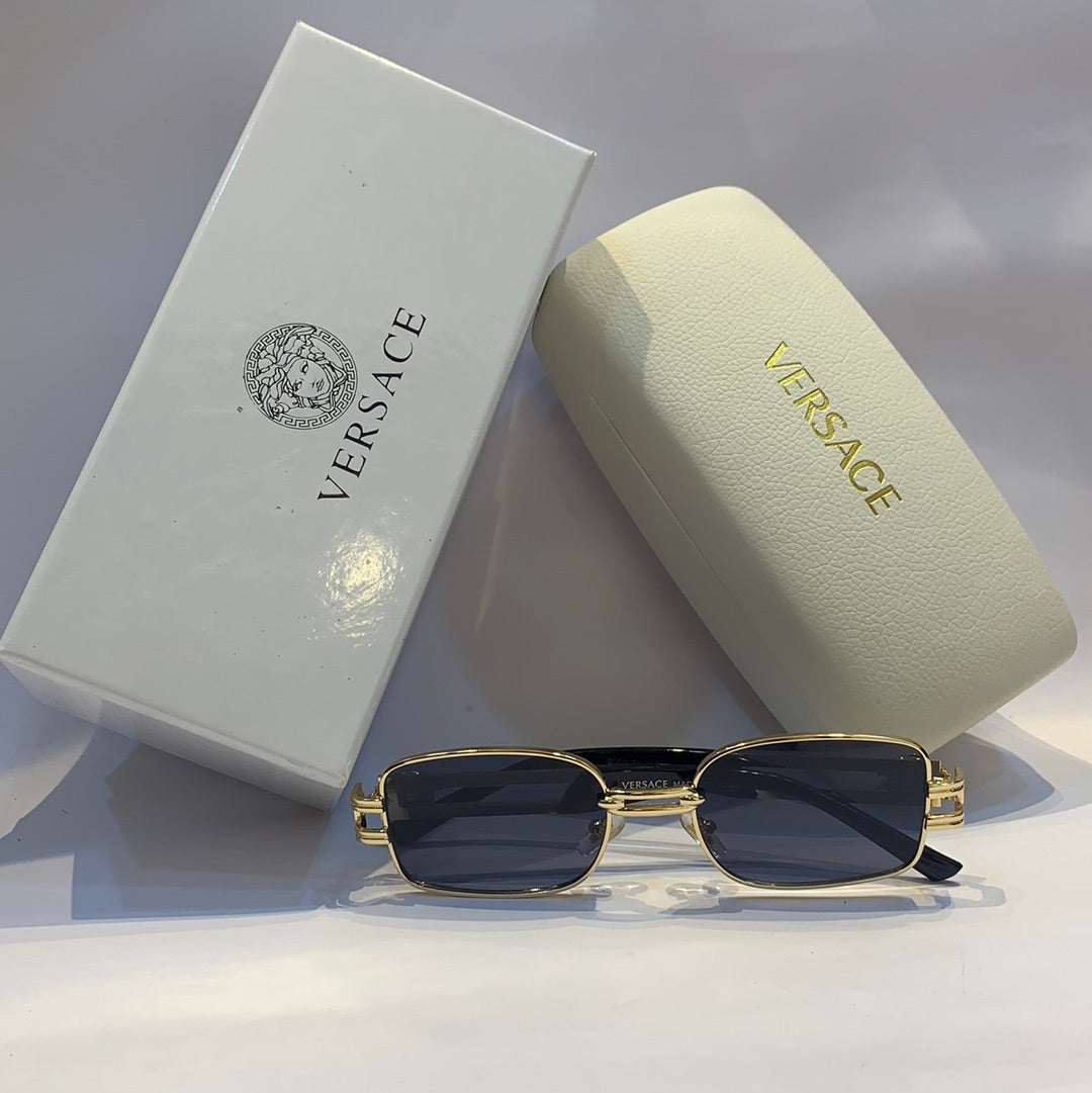 Ver rev Glossy gold Frame gray Shade Unisex Sunglass 8060 55 17 135