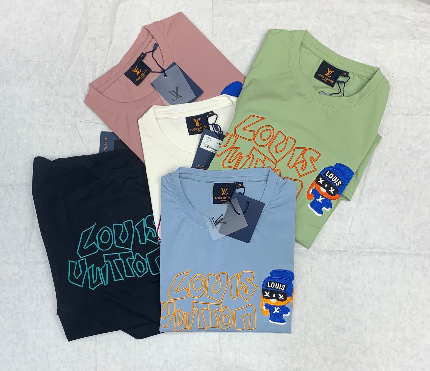 UOL VL Green Colour With Front Embroidery Lycra Fabric Tshirt 50187