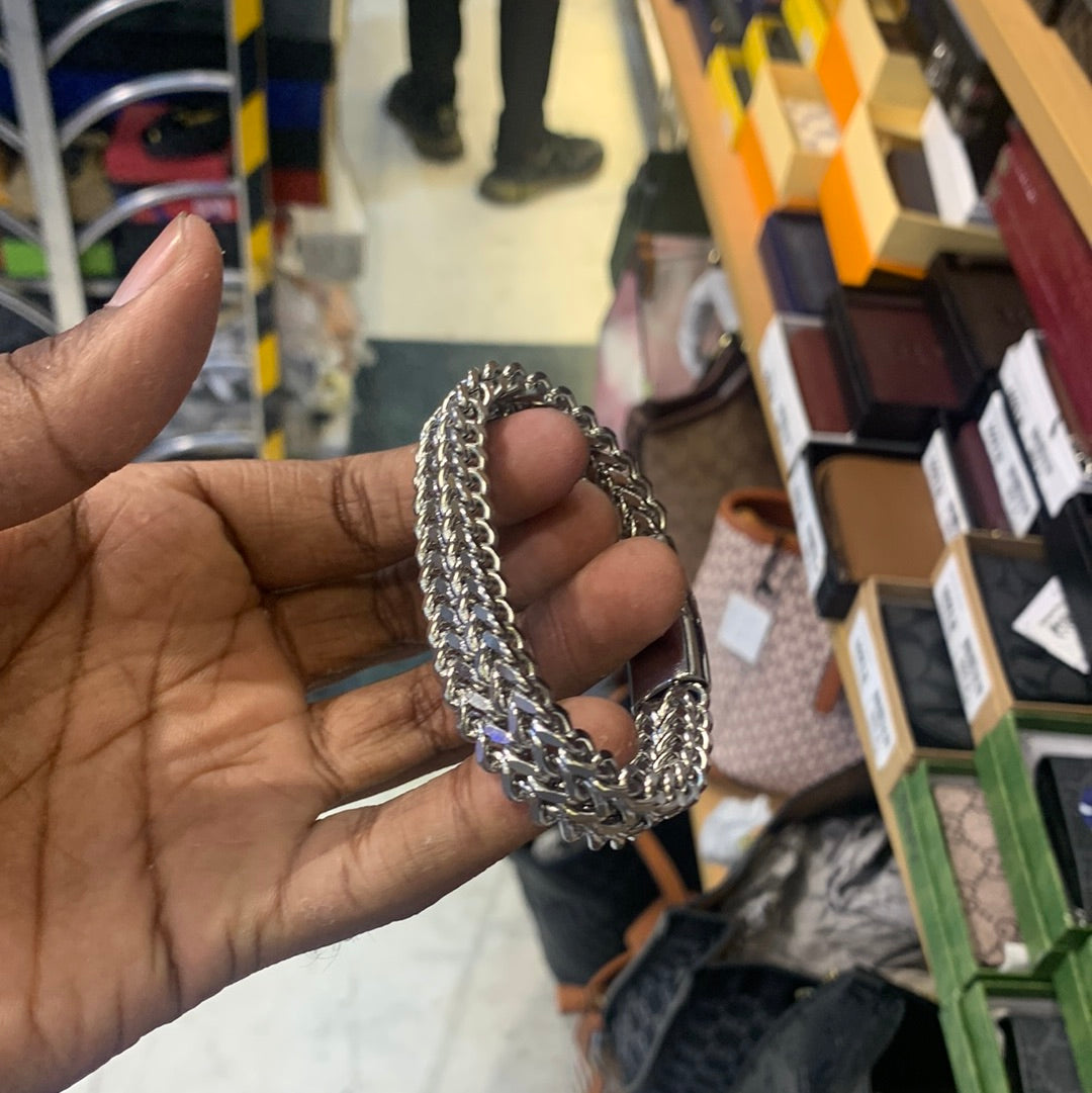 Silver Design Chain Bracelet Men 502360