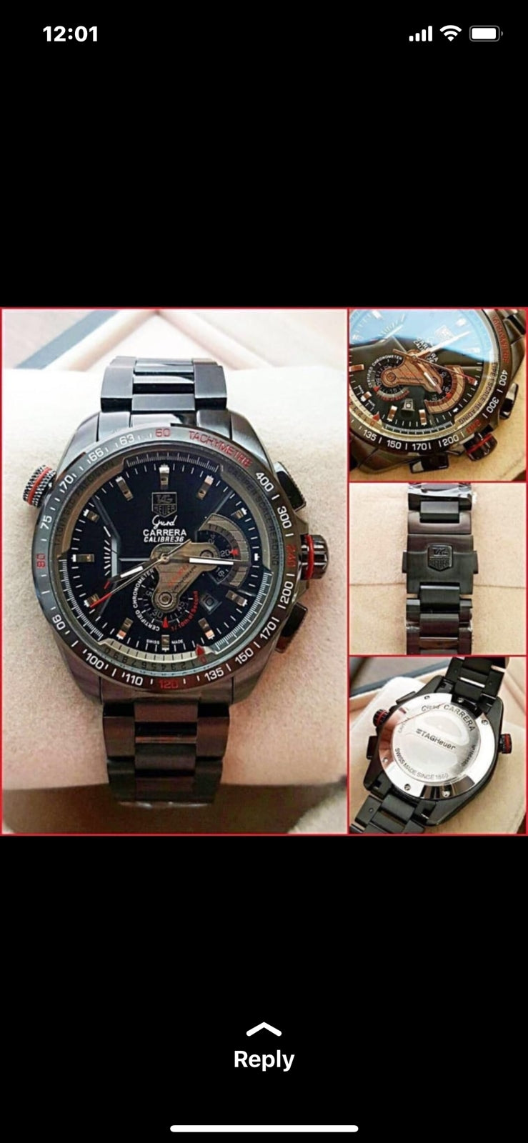 Gat Black Chain Black Dial Men Watch