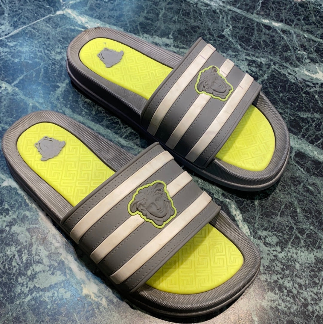 Grey White Neon Slipper(15119)