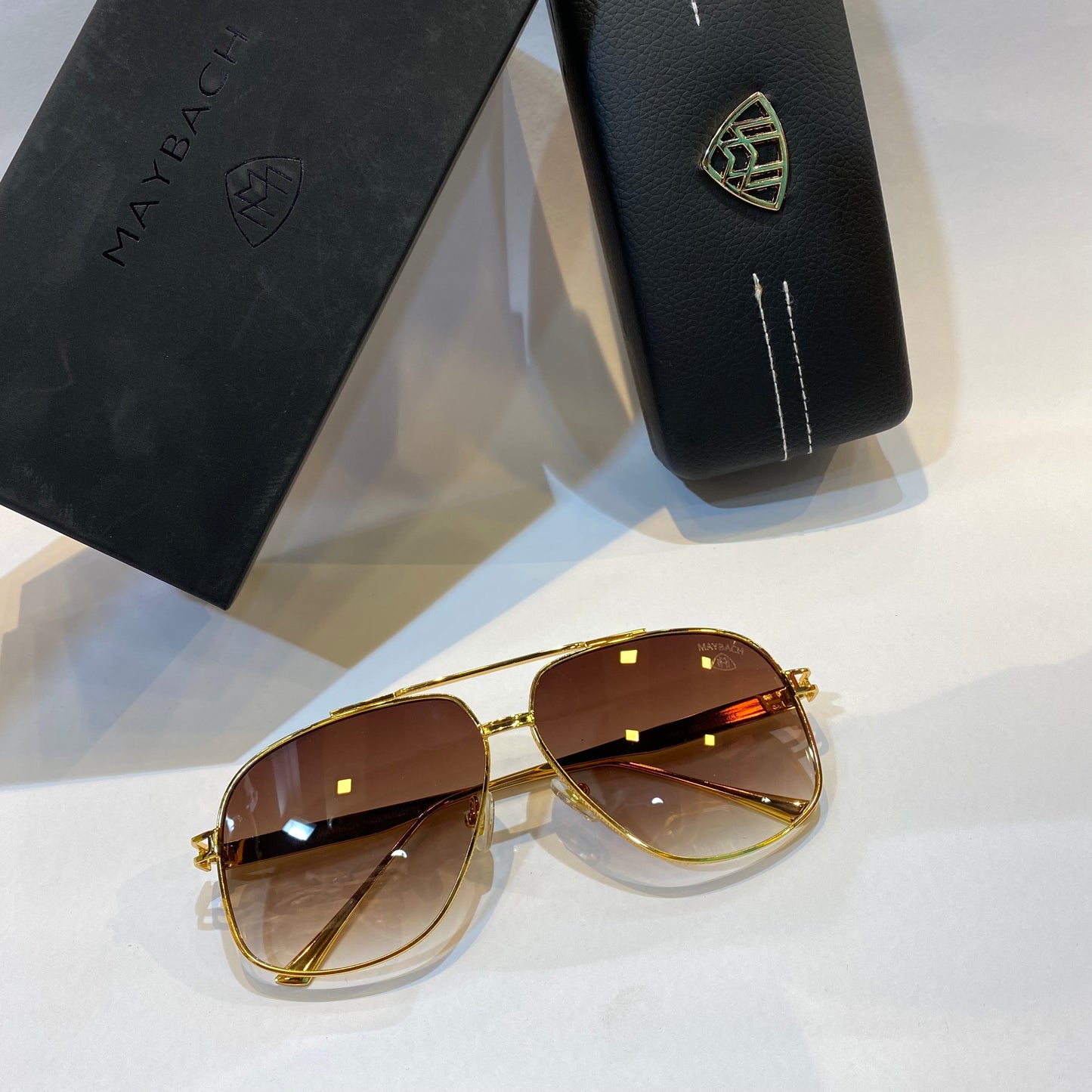 YAM Gold Frame Brown Shade Unisex Branded Sunglasses 2183 65 15-145
