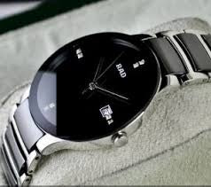 DAR Silver Black Chain Black Dial Men Watch 401074
