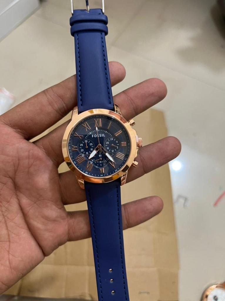 Sof Black Dial Blue Strap Chrono Watch For Men 400352