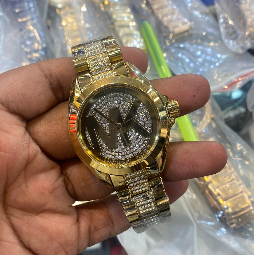 Cim Gold Chain Diamond Dial Ladies Watch 400420