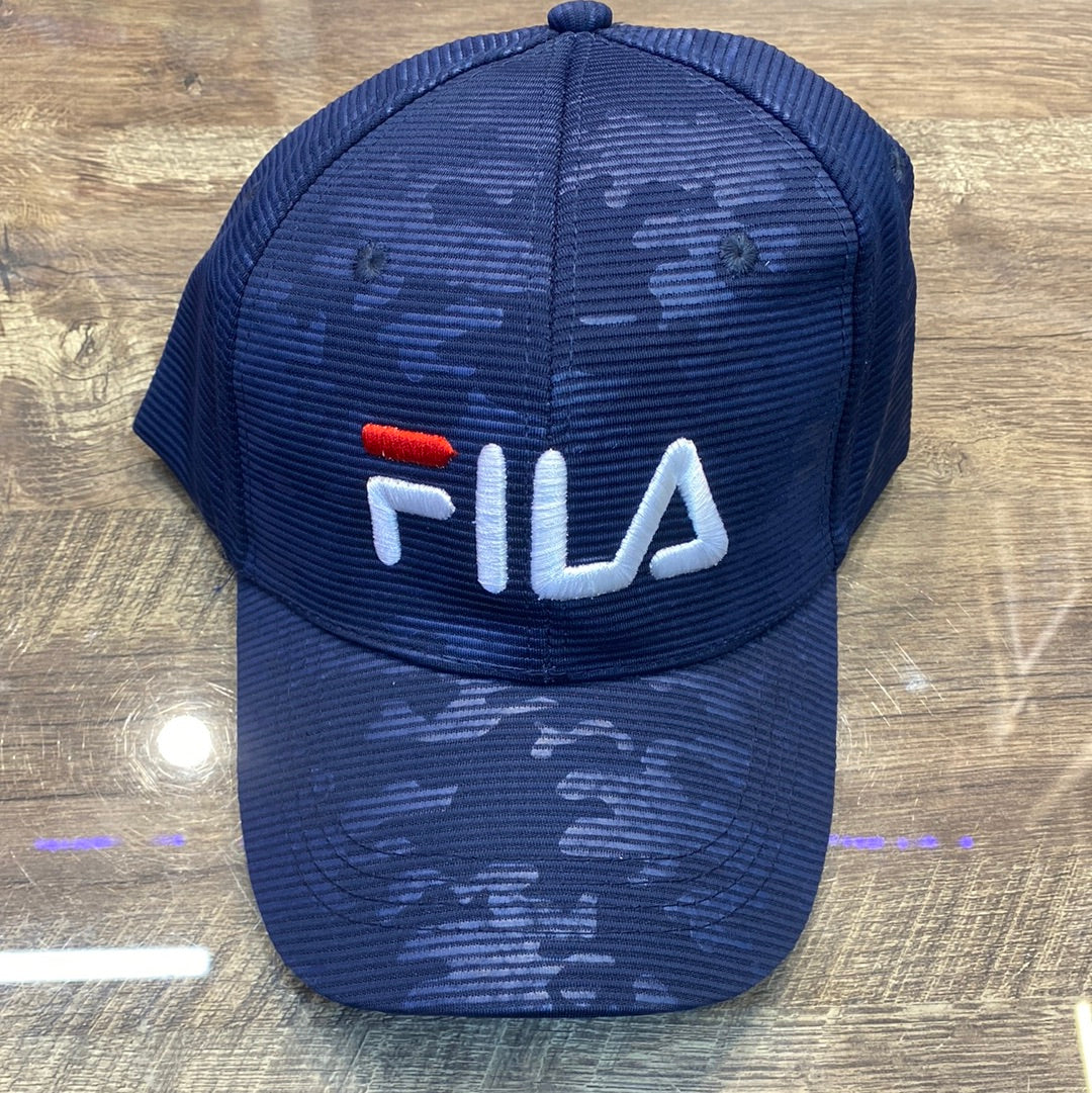 Navy Blue Colour Fila With Embroidery Design Sports Cap 913025