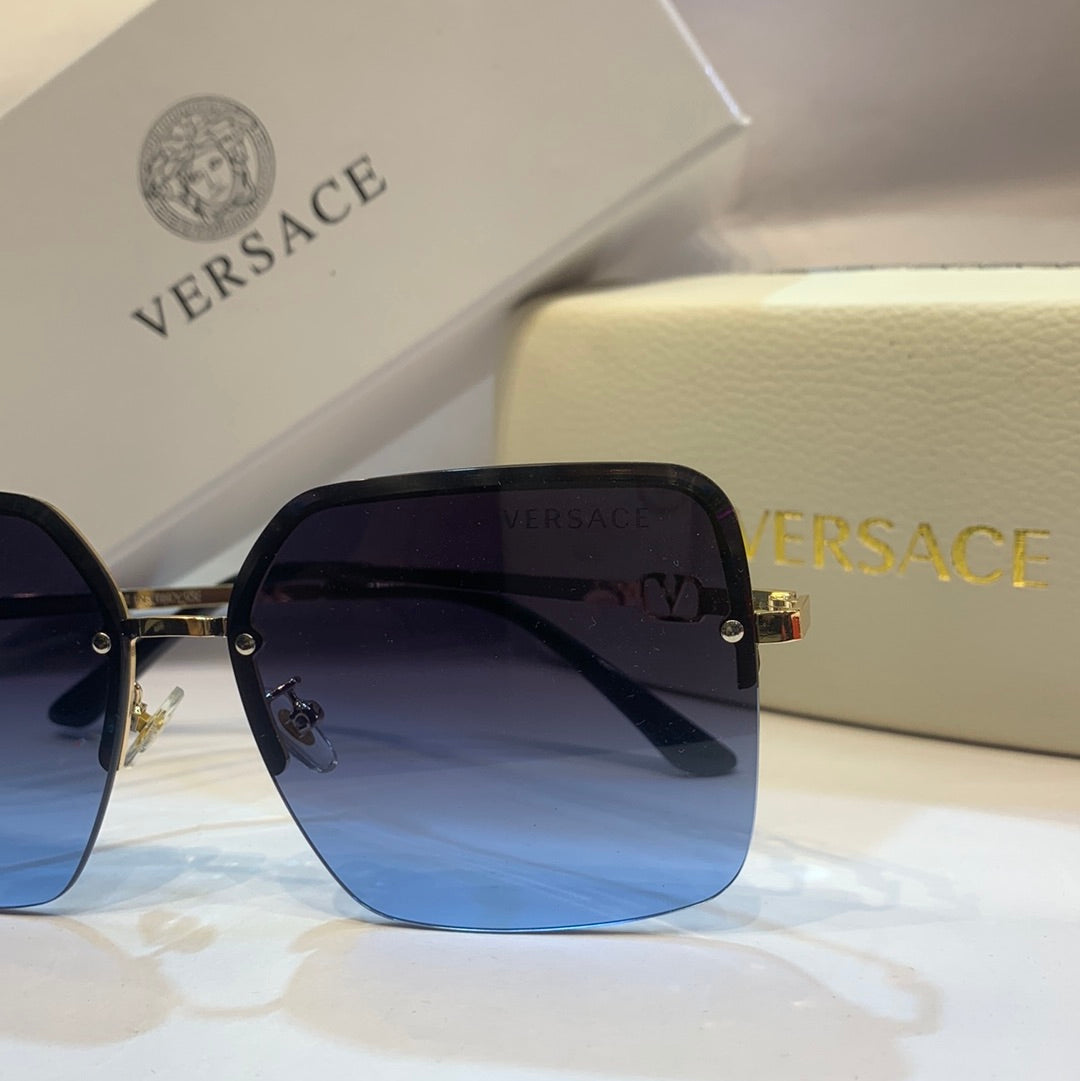 REV Gold Frame Blue Shade Unisex Branded Sunglasses CF58309