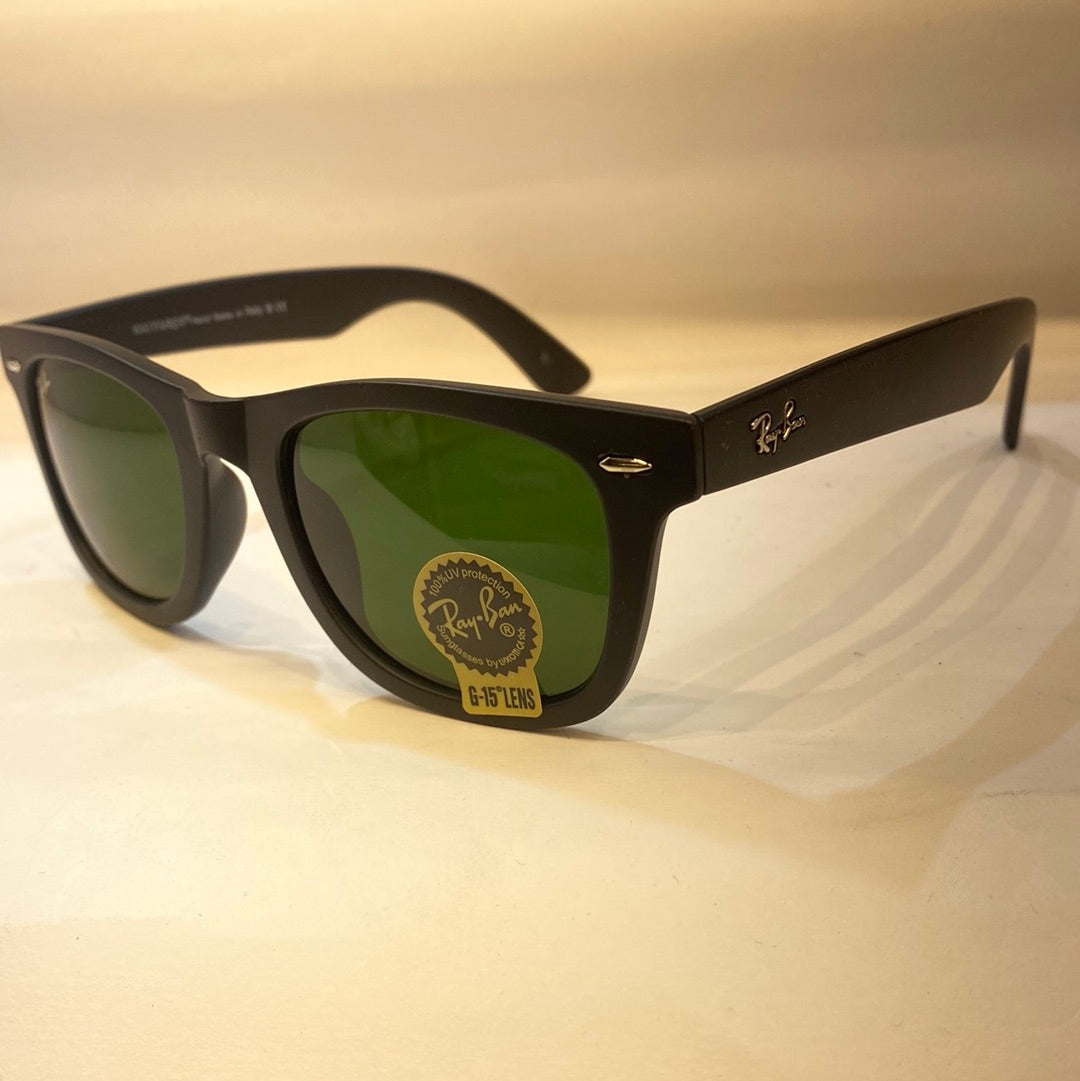 YAR RB Black Matte Frame Green Shade Unisex Big Small Sunglasses RB2140 F 955 52 22 3N