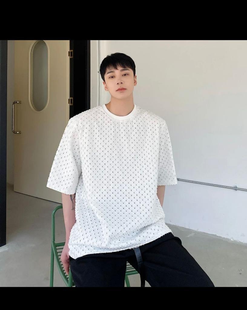 Canon White Colour Summer Style Ripped Hole Design Drop Shoulder Tshirt 57002