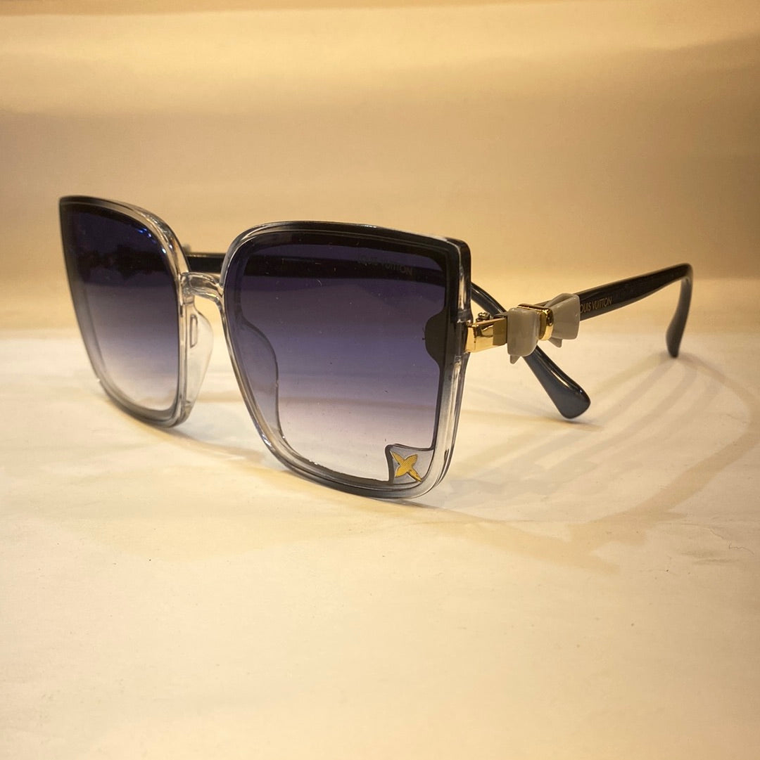 UOL Black Frame Blue Shade Unisex Sunglasses A30119 60 17 143