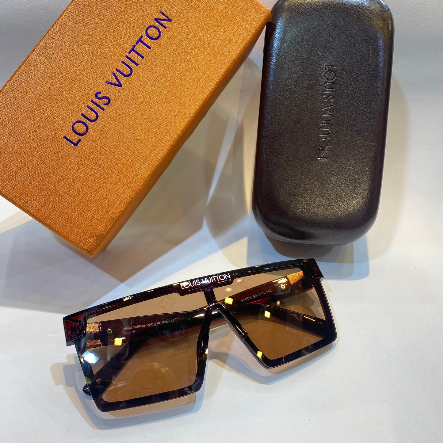 UOL Brown Frame Brown Shade Printed Glass Unisex Branded Sunglasses 81002 60 18-142