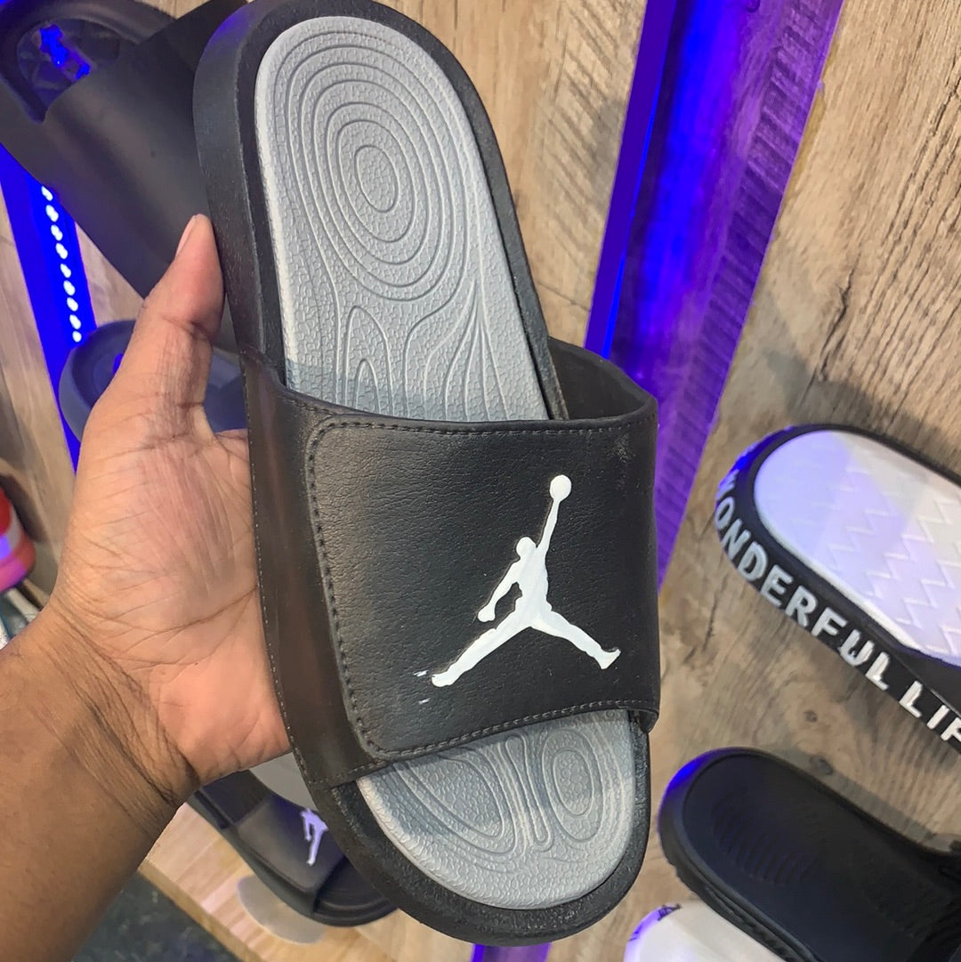Black Grey Jor White Slipper