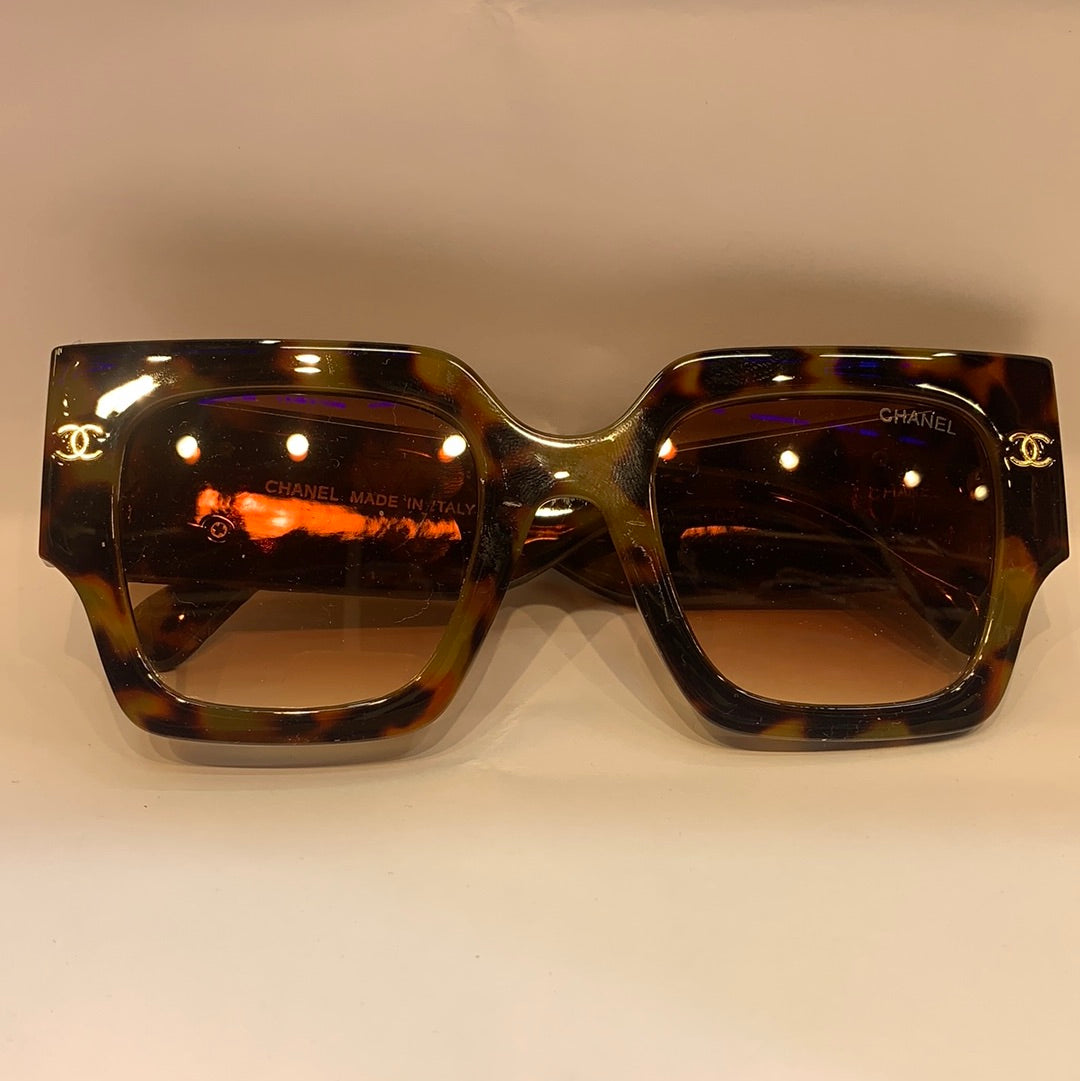 AHC Leopard Print Frame Brown Shade Unisex Sunglass 9099 52 24-145 C5