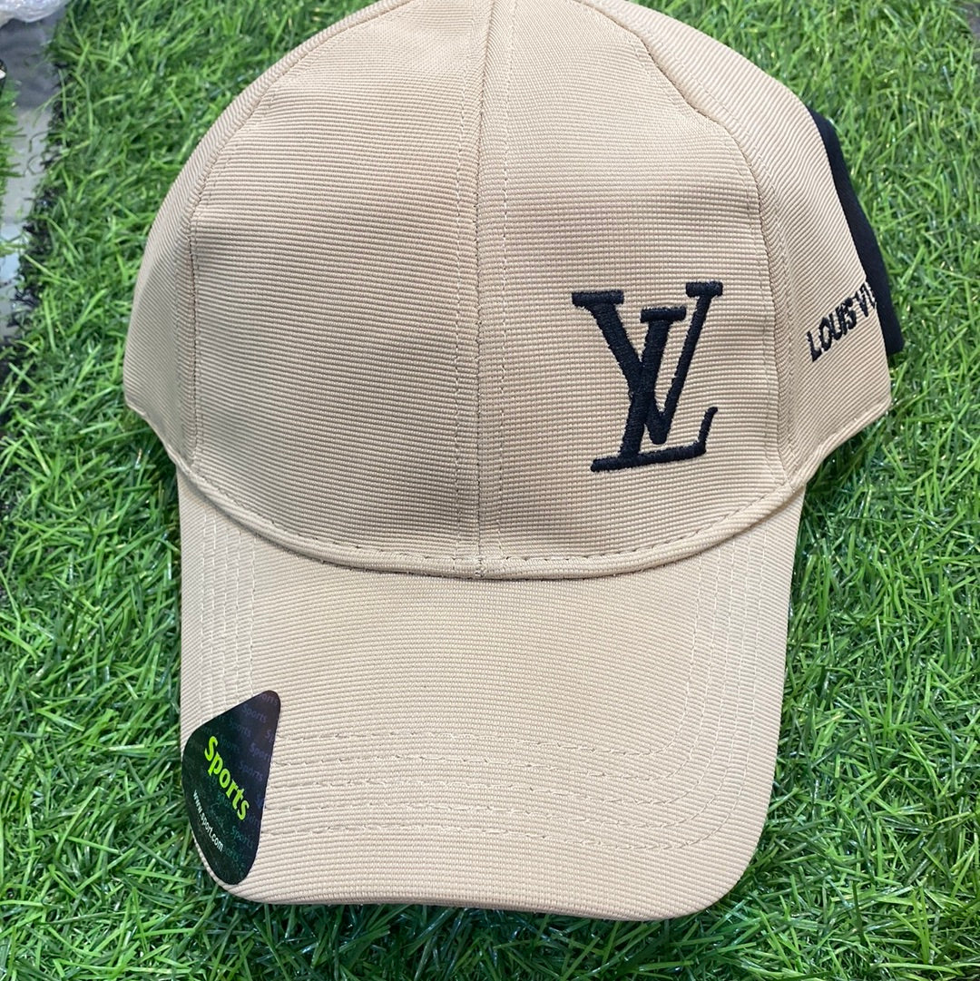 Beige Colour Lv Vl Lou Uol Cap