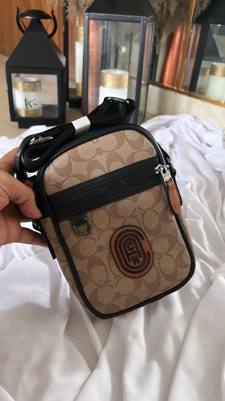 Aoc Brown Black Colour Unisex Sling Bag 70301