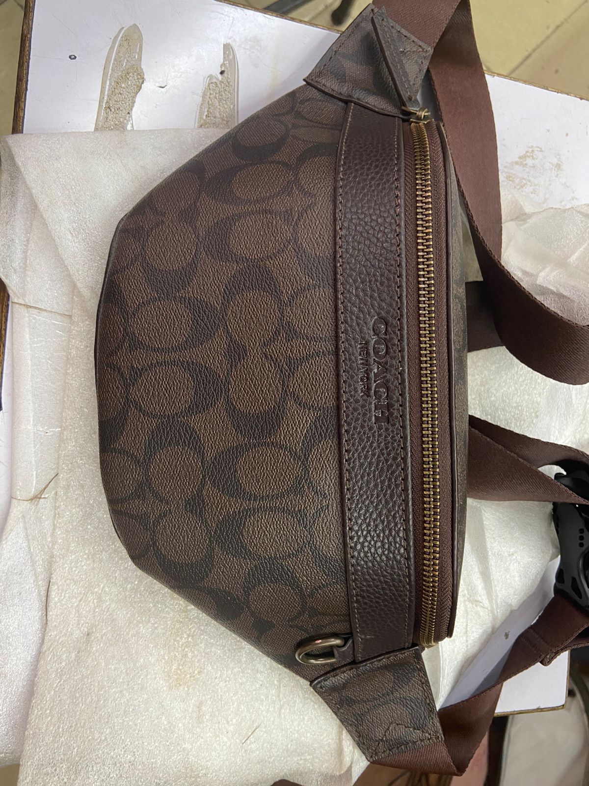 Aoc Brown Colour Men Leather Chest Bag 730732