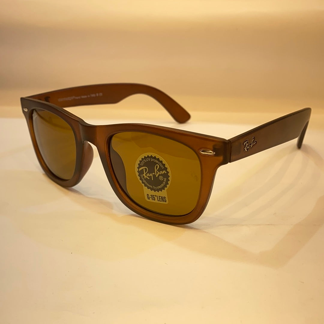 YAR RB Matte Brown Frame Brown Shade UnisexSmall Size Sunglasses RB2140 F 955 52 22 3N