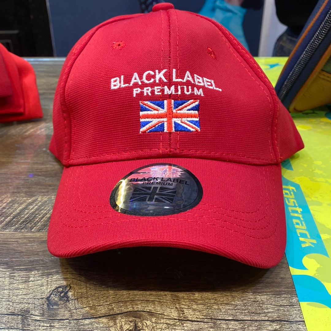 Red Colour Black Label With Embroidery Design Sports Cap 913014